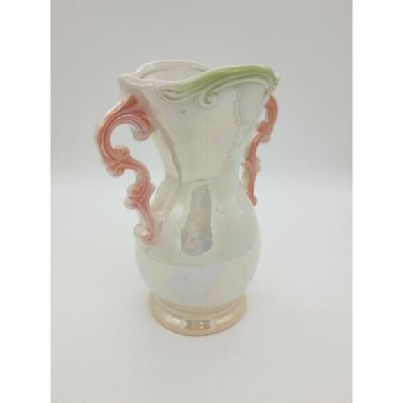 Made in Brazil Ceramic  Pottery lustreware lusterware vintage vase 8" - Picture 3 of 10